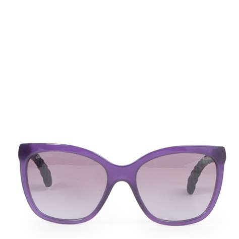 chanel dress purple|Chanel purple sunglasses.